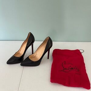Christian Louboutin Black Pumps with Signature Red Soles